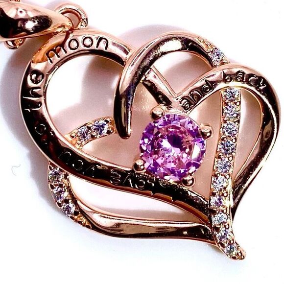 ACW# “I Love you to the moon and back” Gold Vermeil Necklace